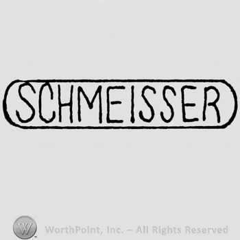 SCHmeisser written in rectangle.