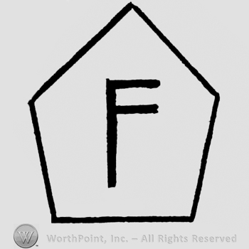 Letter F on a hexagone.