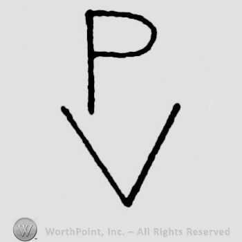 Letter P and V.