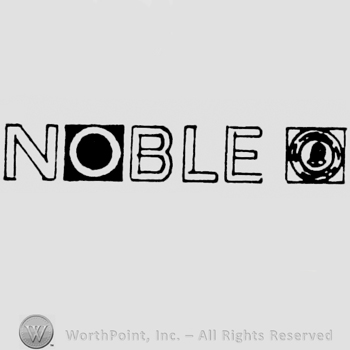 NOBLE written and a square with a circle on the right.