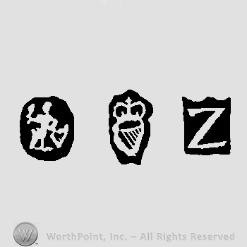 Britannia and Harp, crown above and date-letter Z