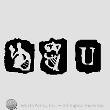 Britannia and Harp, crown above and date-letter U