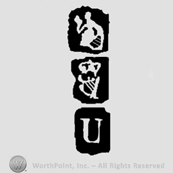 Britannia and Harp, crown above and date-letter U
