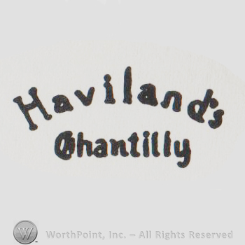 the text Haviland's Chantilly with the initials in uppercase