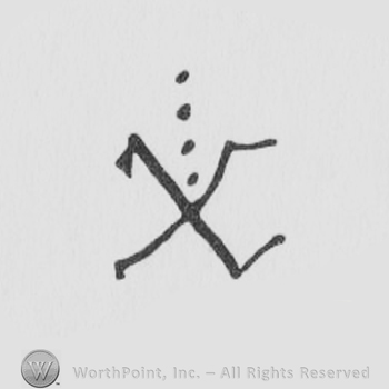 X shaped lines, three dots