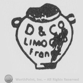 D&CO Limoges France written with lowercase letters on a bowl