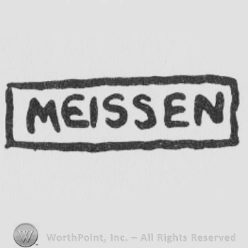 a rectangle with MEISSEN inside