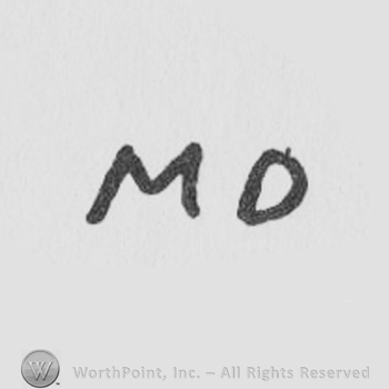 the letters MD in uppercase