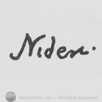 the word NIDERV handwritten with lowercase letters