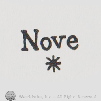Nove written with lowercase letters over an asterisk