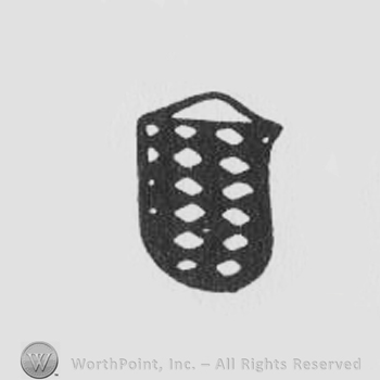 Stylized shield with diamond pattern inside