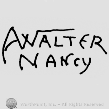 "A Walter Nancy" written with uppercase letters