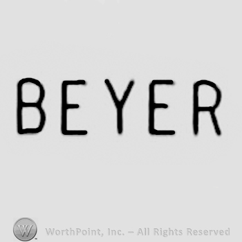 "Beyer" written in uppercase
