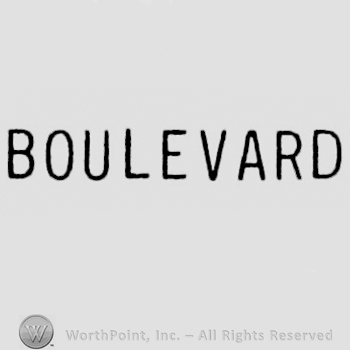 "Boulevard" written in uppercase letters