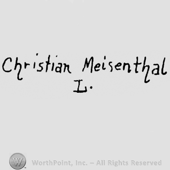"Christian Meisenthal L." handwritten with lowercase letters