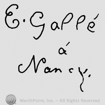 "E. Galle a Nancy" handwritten