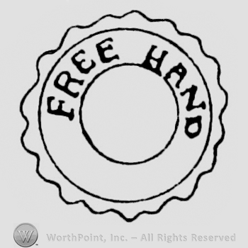 Mark with "FREE HAND" uppercase inside a wheel | #110710