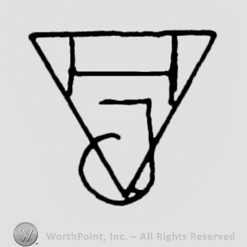 Uppercase "HJ" inside a triangle