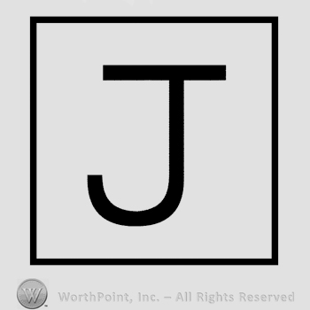 Uppercase bold "J" inside a square