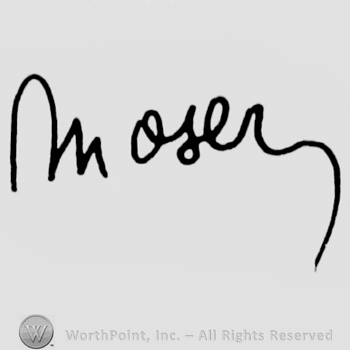 Moser handwritten with lowercase letters