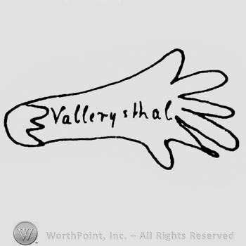 "Vallerysthal" written with lowercase letters on a hand