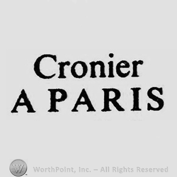 CRONIER A PARIS written.