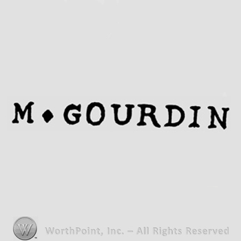 M GOURDIN written with a little diamond between the initial and the name.