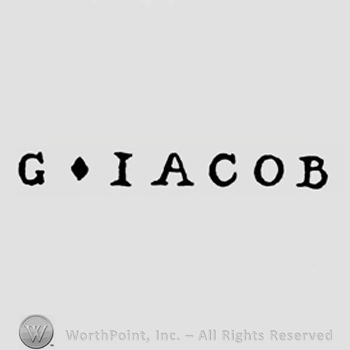 G IACOB written with a little diamond between the initial and the name.