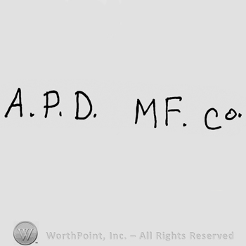 A.P.D. MF Co.written with uppercase letters