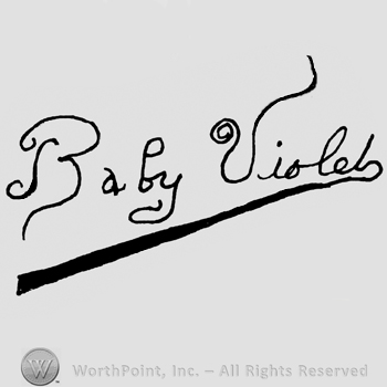 Baby Violab handwritten, signature-like