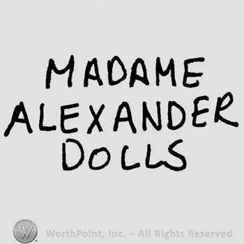 Madame Alexander Dolls written with uppercase letters