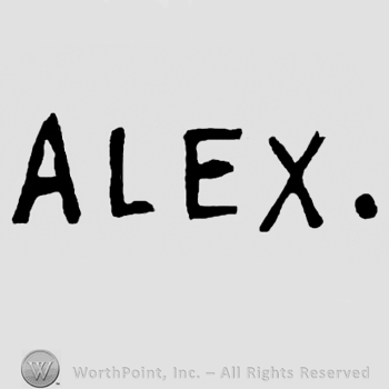 Alex.written with uppercase letters