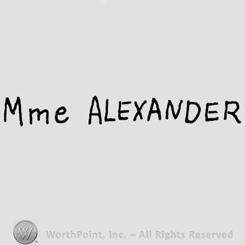 Mme with lowercase letters, Alexander with uppercase letters