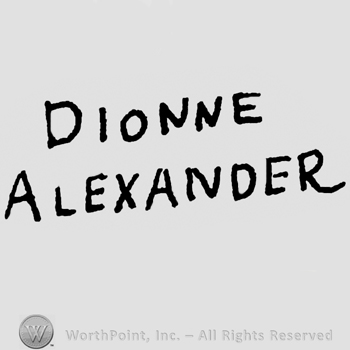 Dionne Alexander written with uppercase letters