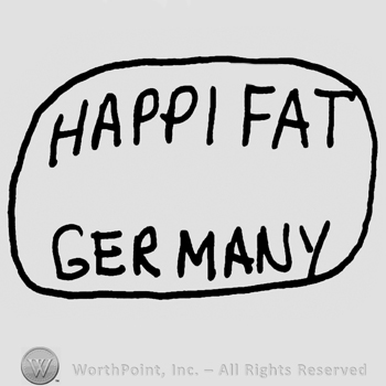 Happi Fat Germany written with uppercase letters
