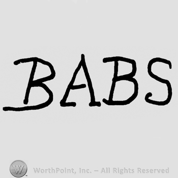 Babs written with uppercase letters