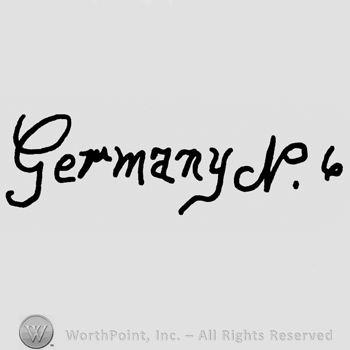 Germany No. 6 handwritten with lowercase letters