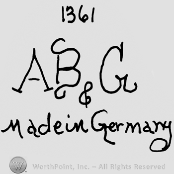 Capital AB&G. under number 1361, Made in Germany handwritten with lowercase letters
