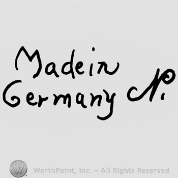 Made in Germany No. handwritten with lowercase letters