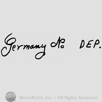 Germany No. handwritten with lowercase letters, Dep. Written with uppercase letters