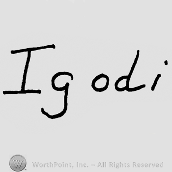 Igodi written with lowercase letters