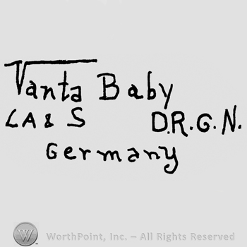 Vanta Baby Germany written with lowercase letters, capital LA&S D.R.G.N.