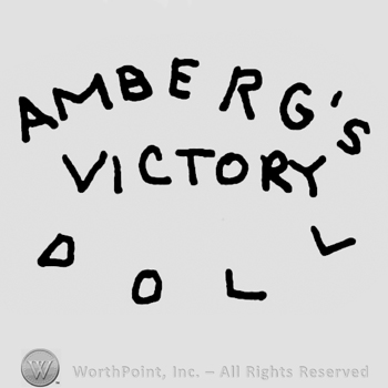 Amberg's Victory Doll written with uppercase letters