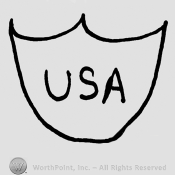 USA with uppercase letters on a shield