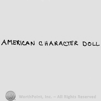 American Character Doll written with uppercase letters