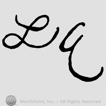 Handwritten capital L and handwritten lowercase A