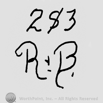 Number 2 and 3, capital S with a line over it, handwritten uppercase RB