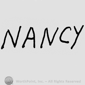 Nancy written with uppercase letters
