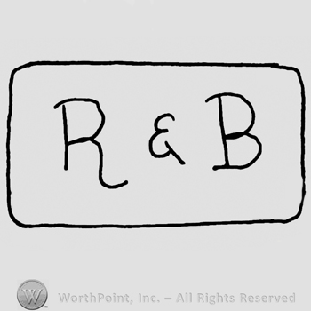 Uppercase R&B inside a rectangle