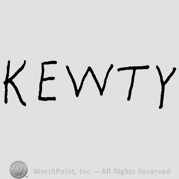 Kewty written with uppercase letters
